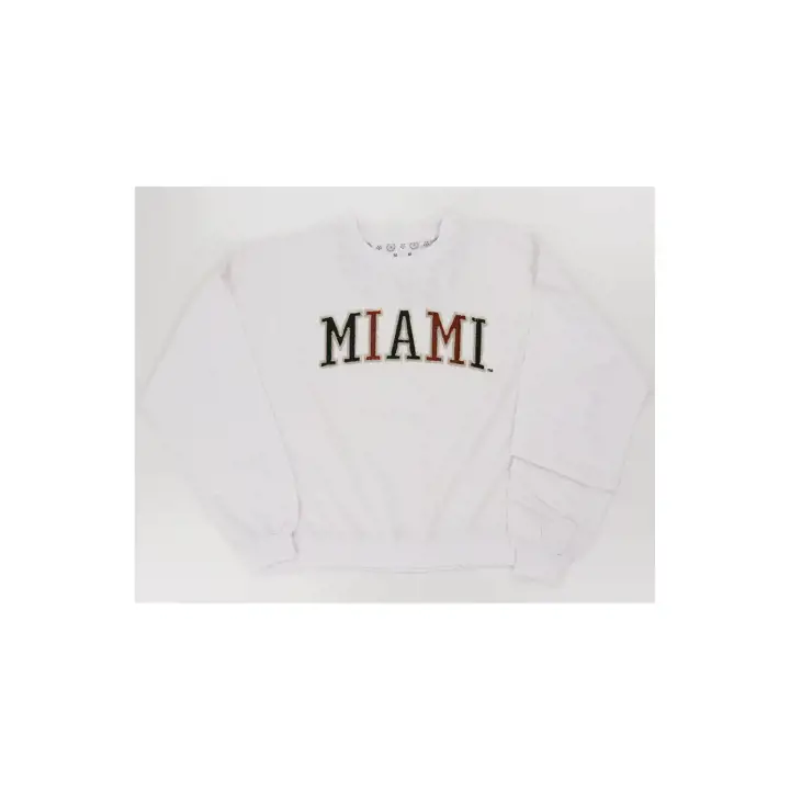 Miami Hurricanes NCAA SWEAT-SHIRT PAILLETÉ FEMME 24 F