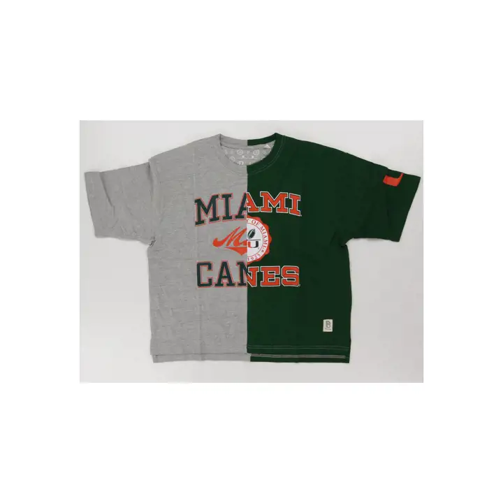 T-SHIRT Bicolore Femme NCAA Miami Hurricanes 24 VERT