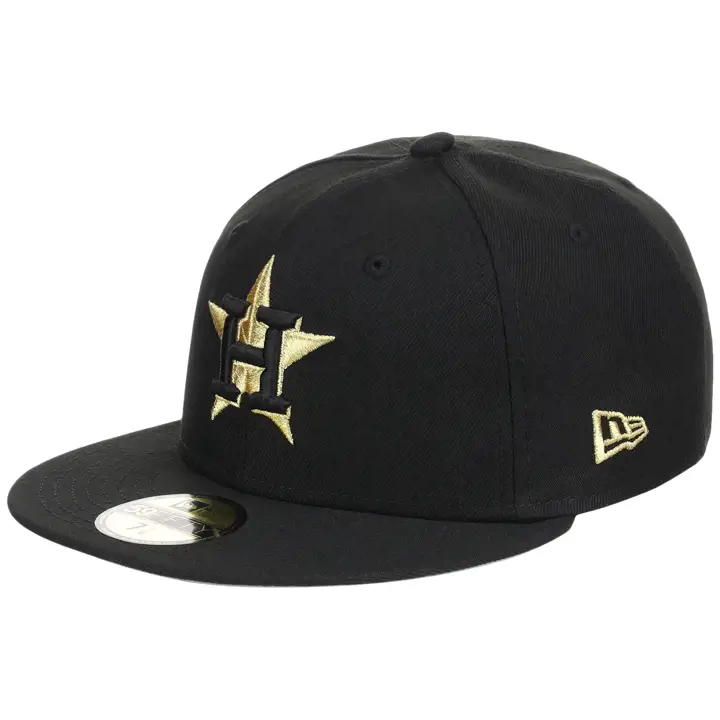 Casquette ajustée Houston Astros MLB Jour 59FIFTY 70e anniversaire NOIR/NOIR