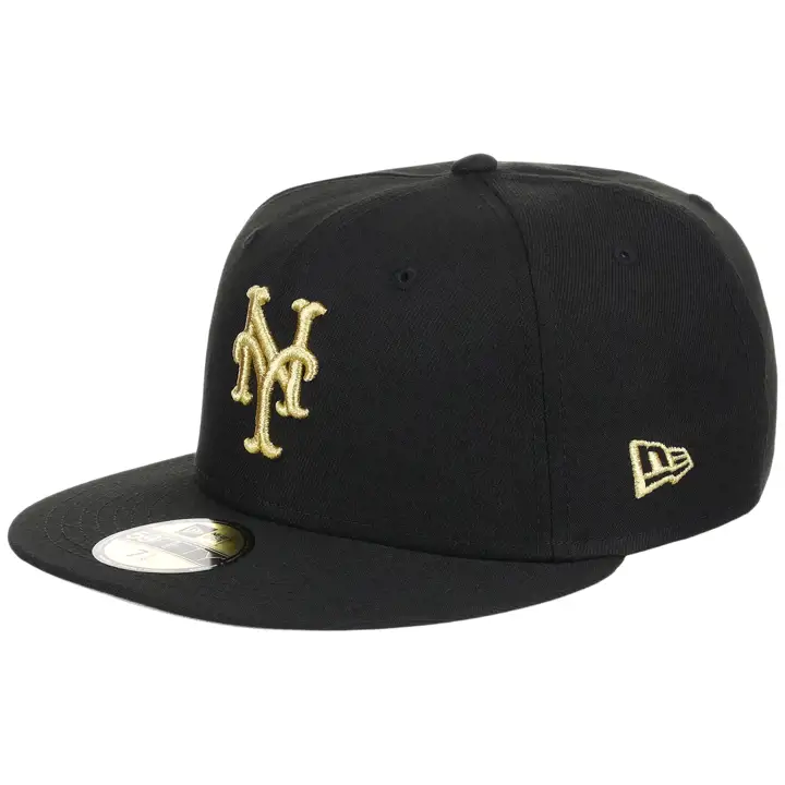 Casquette ajustée MLB New York Mets Jour 59FIFTY 70e anniversaire NOIR/NOIR