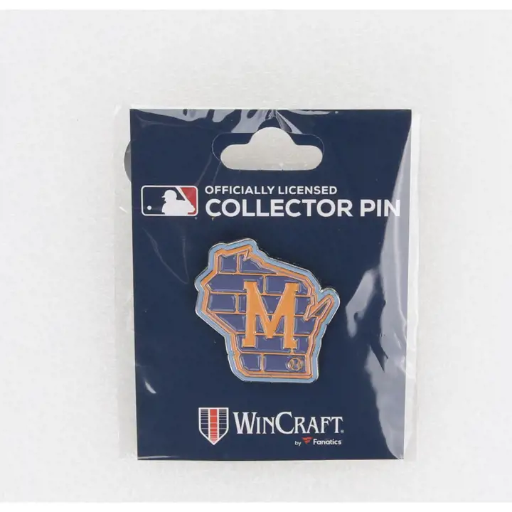 Milwaukee Brewers Épinglette de mode bleu abricot AST