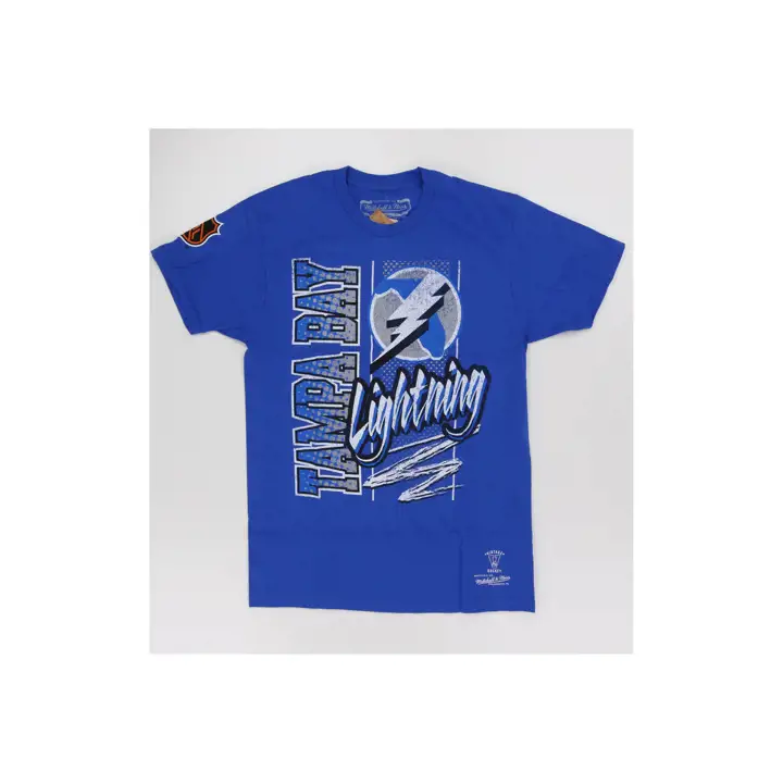 T-shirt bleu Tampa Bay Lightning NHL mi-temps