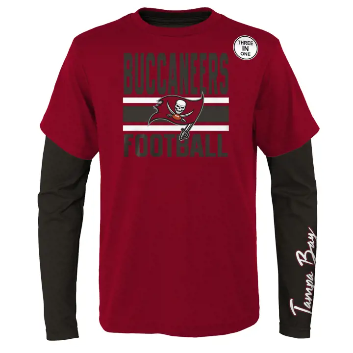 T-shirt enfant 3 en 1 NFL Tampa Bay Buccaneers Fan Fave rouge