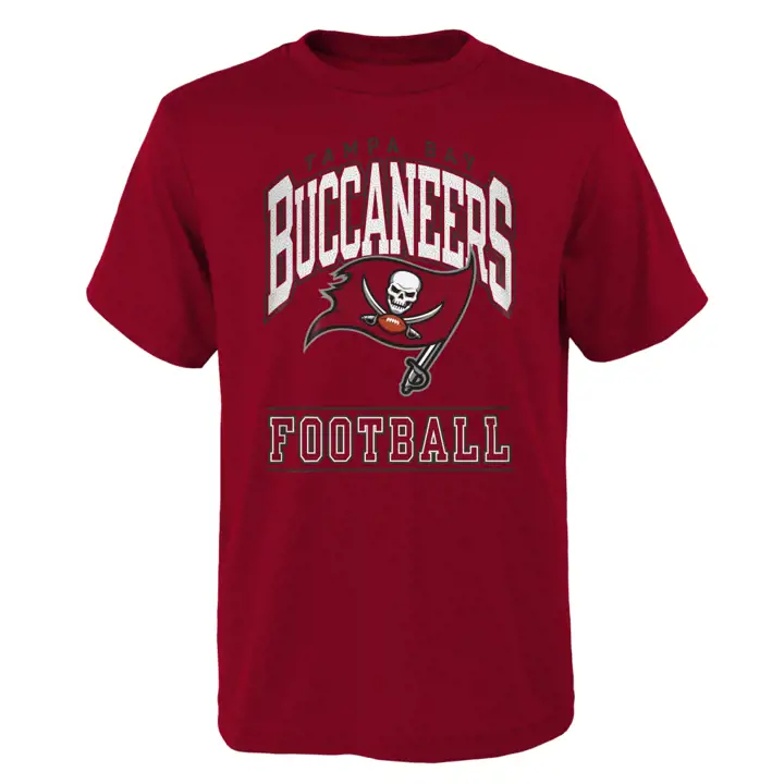 T-shirt rouge Tampa Bay Buccaneers NFL Big Blocker pour jeunes