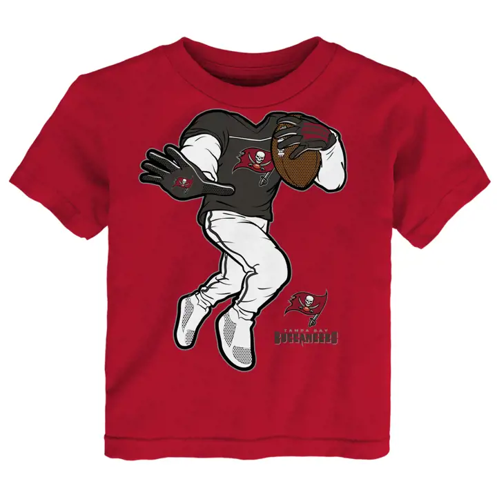 T-shirt à bras raide NFL Toddler Tampa Bay Buccaneers rouge