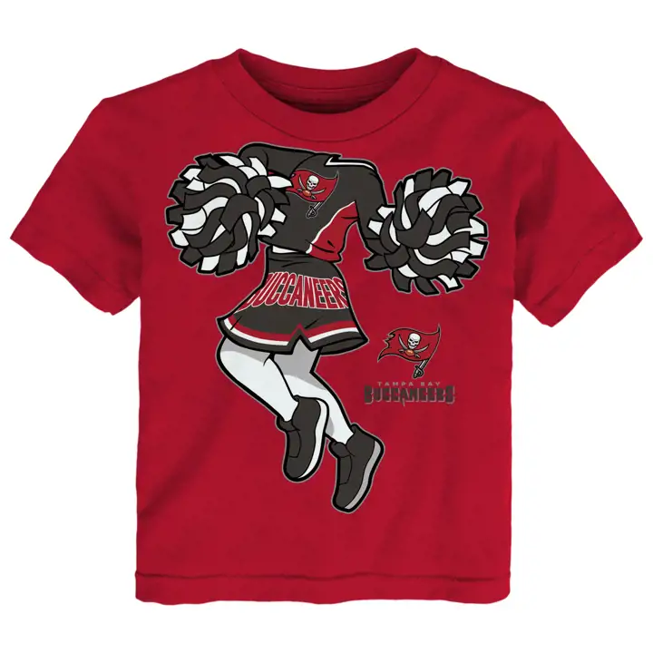 T-shirt de pom-pom girl NFL Tampa Bay Buccaneers pour tout-petit, rouge
