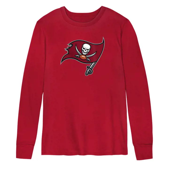 T-shirt Loungewear NFL Tampa Bay Buccaneers Logo Primaire Manches Longues Enfant rouge