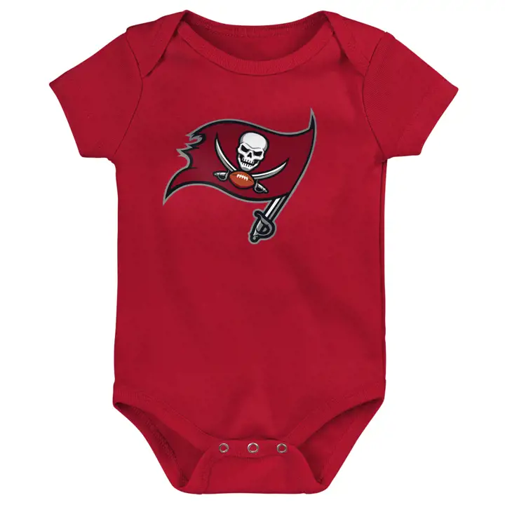 Barboteuse rouge à logo principal des Buccaneers de Tampa Bay NFL pour bébé