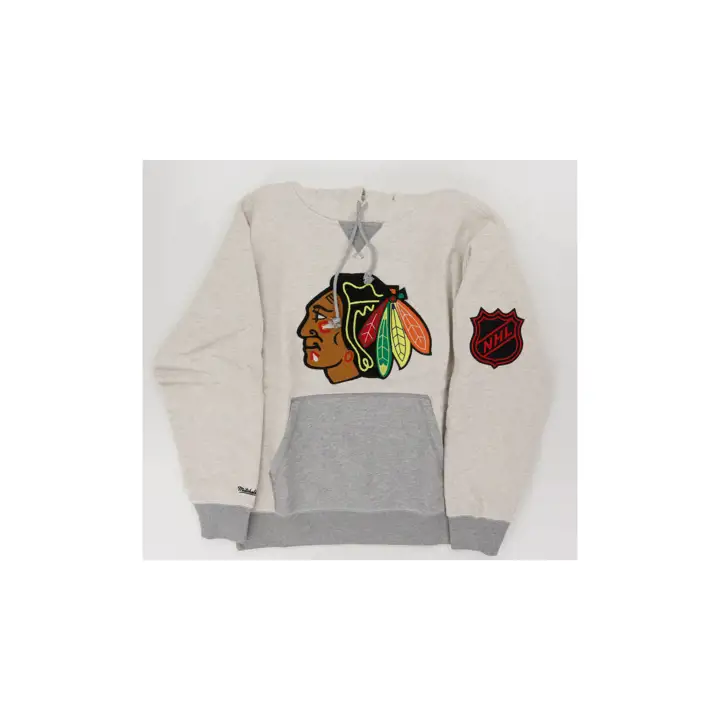SWEAT À CAPUCHE CHICAGO BLACKHAWKS LNH M&N Broderie Chaînette Jour et Nuit TA