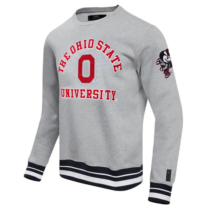 Chandail molletonné CLASSIC STACKED LOGO des Buckeyes d’Ohio State, gris