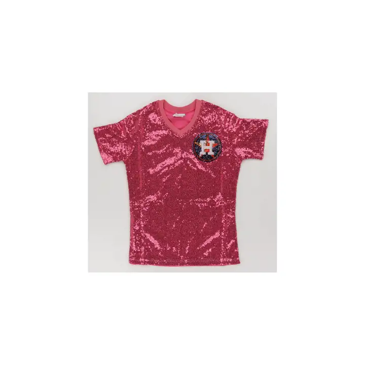 T-shirt à paillettes pour fille MLB Houston Astros N&N Jose Altuve rose