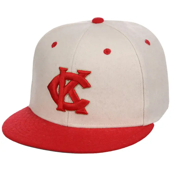 KANSAS CITY MONARCHS EFF NLB Casquette ajustée IVO/ROUGE