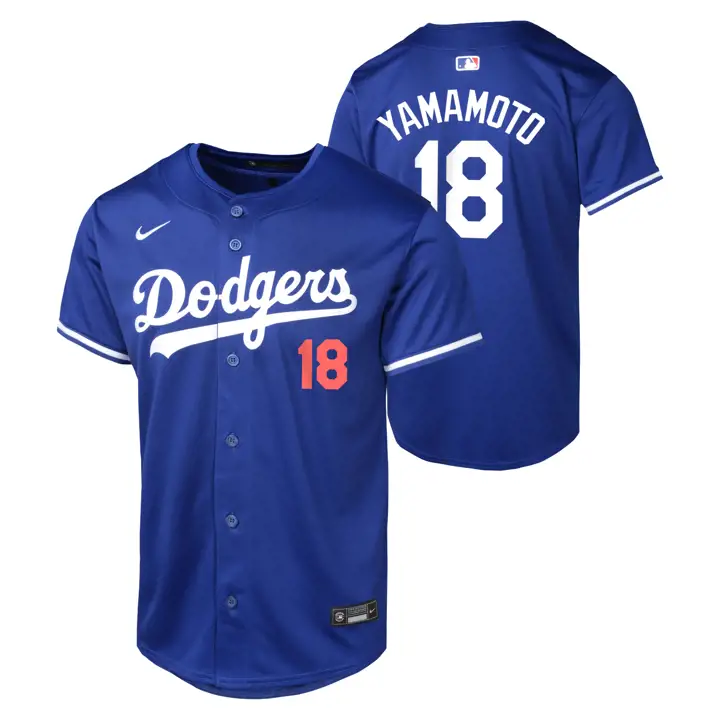 Maillot de joueur Yoshinobu des Dodgers de Los Angeles MLB pour jeunes - Édition limitée