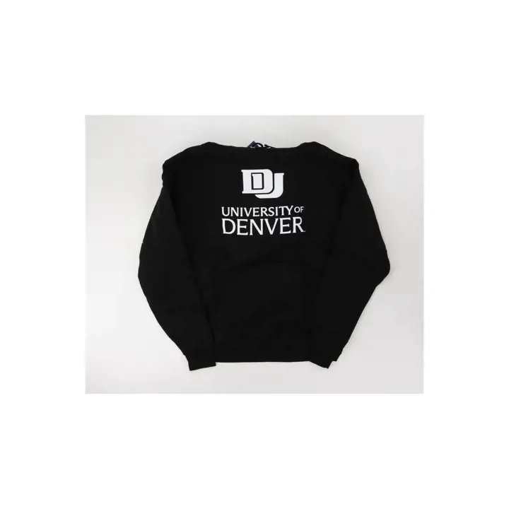 Sweat à capuche Powerblend NCAA Arch & Logo de l'Université de Denver – Noir