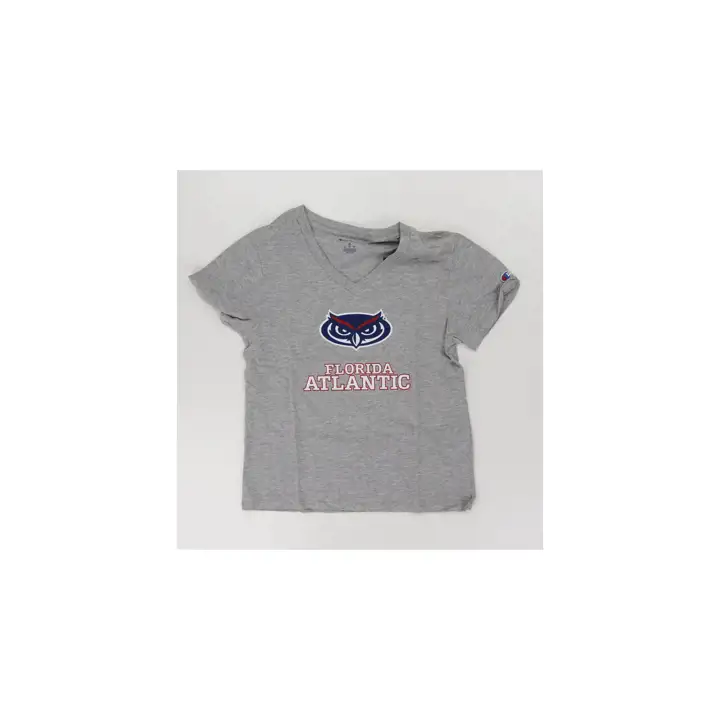FAU Owls NCAA Women's Core V-Neck T-Shirt GRY
