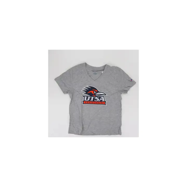 T-shirt à col en V pour femme NCAA Uof Texas San Antonio GRIS