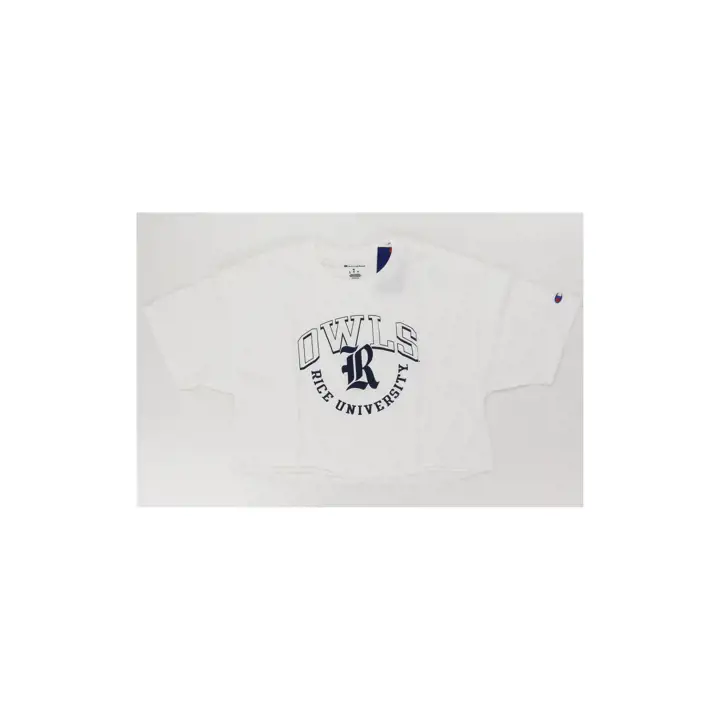 Rice Owls NCAA Women's Crop T-Shirt WHT