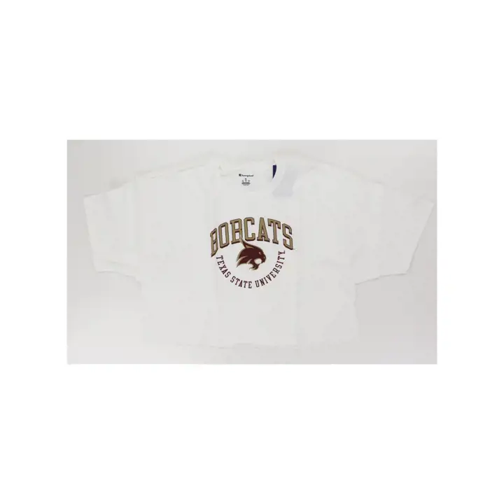 T-shirt court pour femme Texas State NCAA BLANC