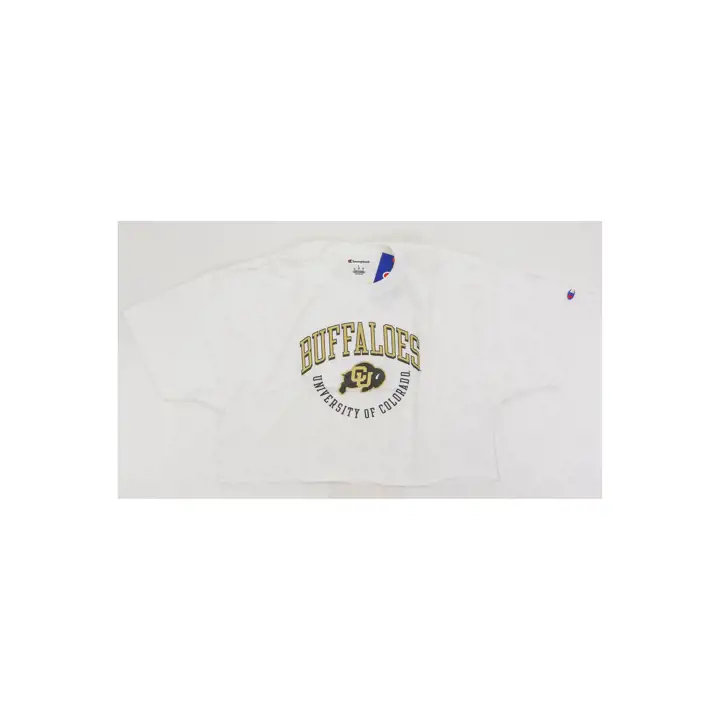 T-shirt court Colorado Buffaloes NCAA pour femme BLANC