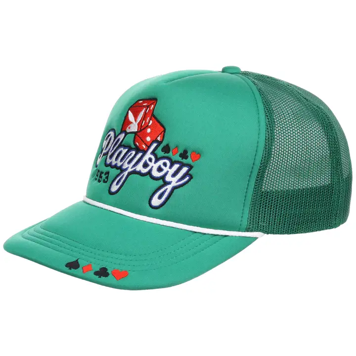 Casquette Trucker en mousse PLAYBOY Casino vert/rouge