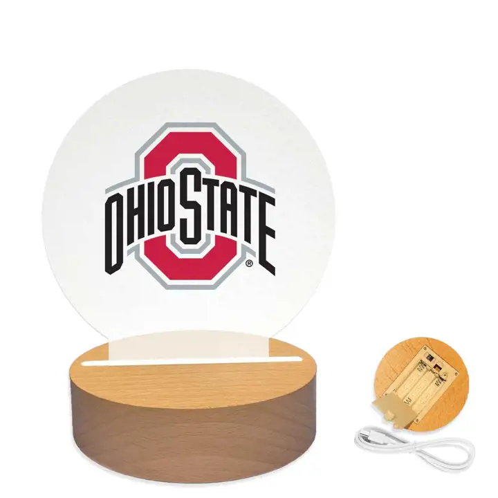 Ohio State Buckeyes Logo Acrylique Lumineux Ast