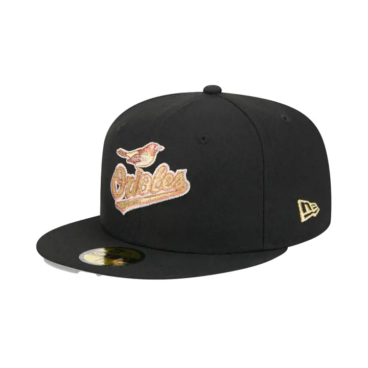 CASQUETTE 59FIFTY BALTIMORE ORIOLES MLB MEDALS NOIRE 50ÈME ANNIVERSAIRE