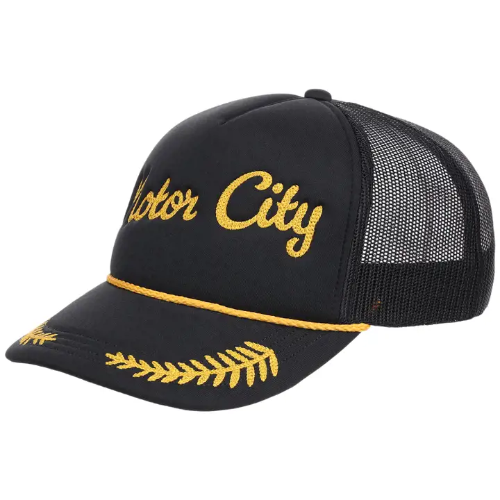 Casquette Trucker Detroit Captain Mousse NOIR/GRIS