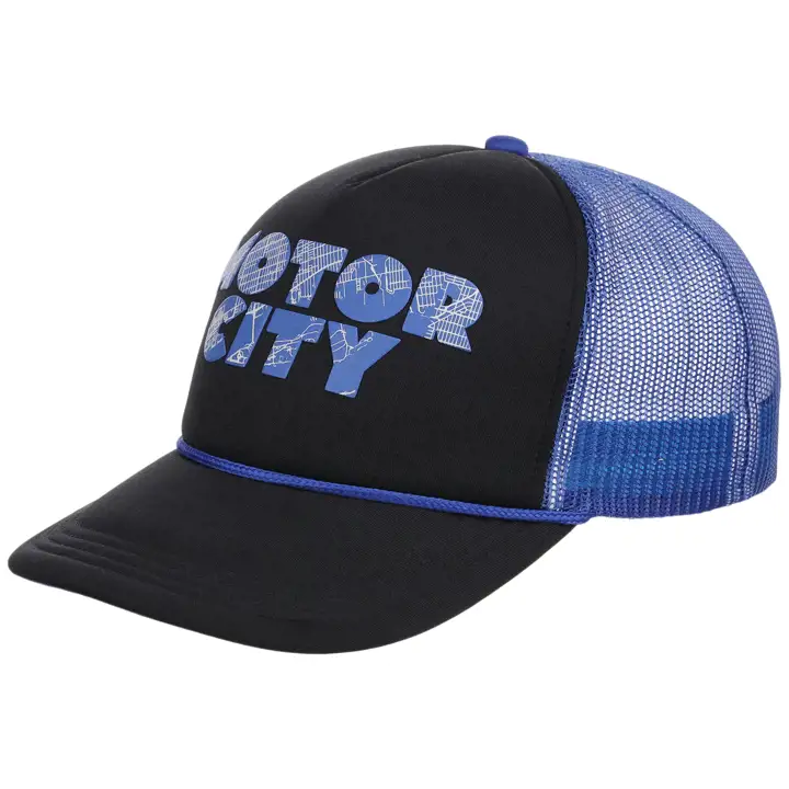 Casquette Trucker en mousse locale Detroit WHT/SKBL