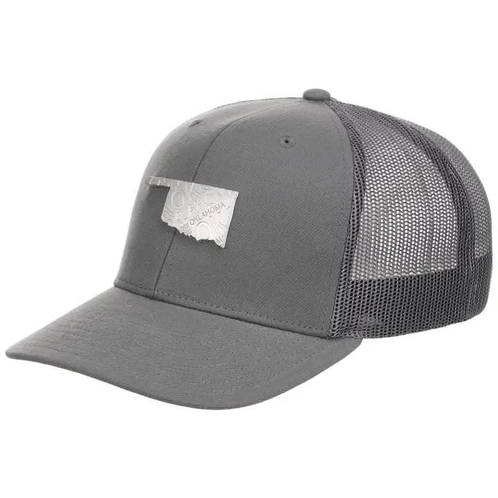 Casquette trucker 6 pans Oklahoma City Metal GRIS/ARGENT
