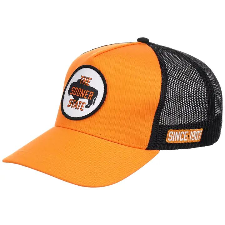 Casquette Trucker A-Frame Oklahoma Local Patch ORG/BLK