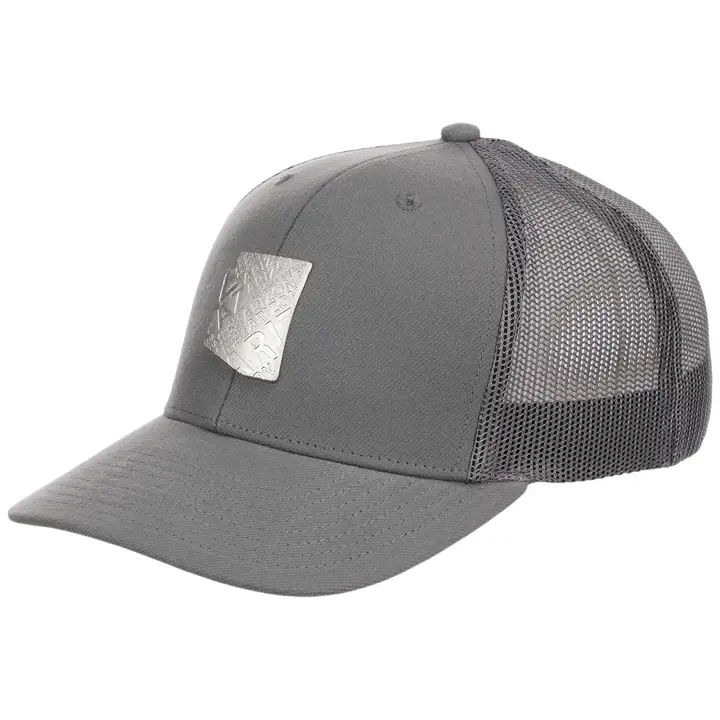 Casquette de camionneur Arizona Metal 6 panneaux GRIS/ARGENT