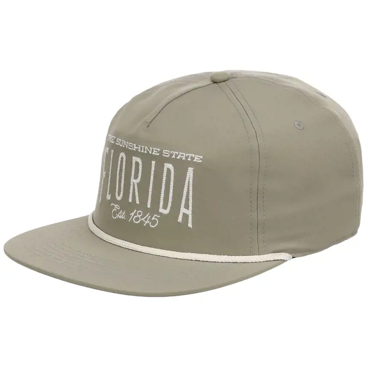 FLORIDA Casquette de Golfeur en Nylon OLV/WHT