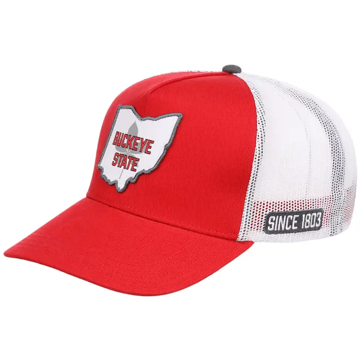 OHIO Casquette de routier A-Frame Écusson Local Rouge/BLC