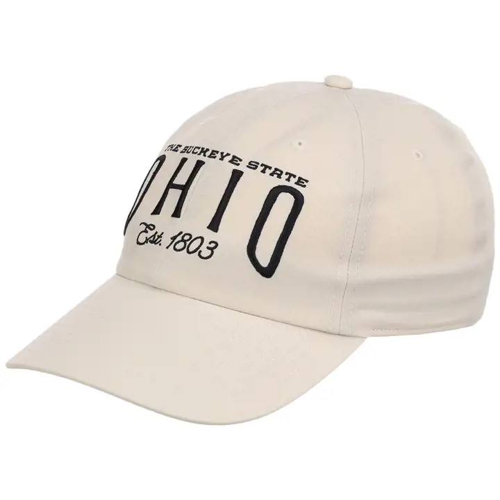 Casquette de papa en nylon OHIO Color Pack, couleur pierre/noir