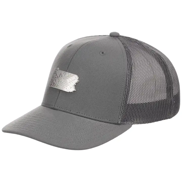 Casquette Trucker 6 panneaux Philadelphia en Métal GRIS/ARGENT