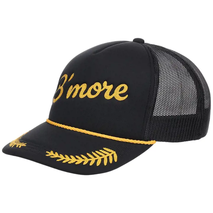 Casquette Trucker en mousse Baltimore Captain noire