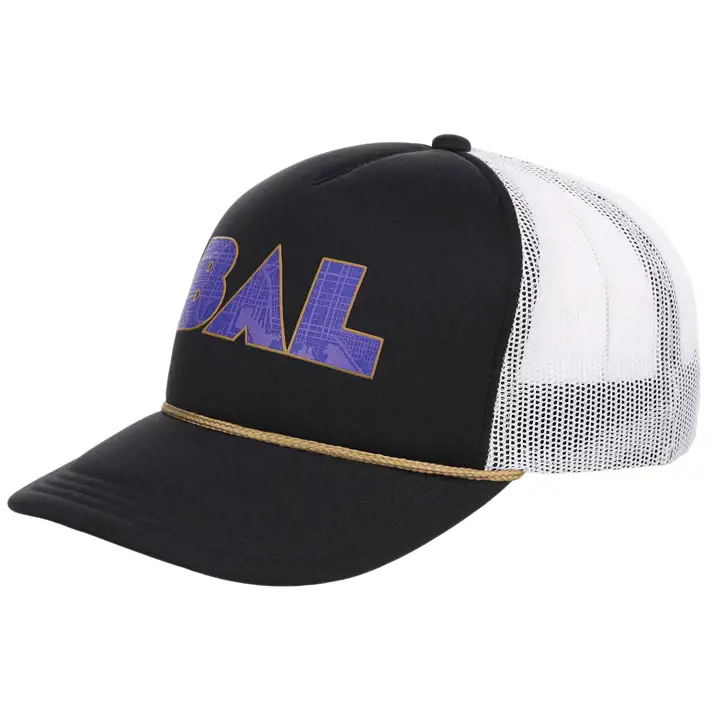 Casquette Trucker Baltimore Local en mousse NOIR/VIOLET