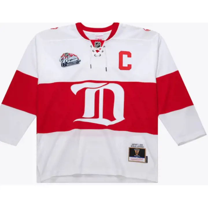Maillot Redwings NHL Power Play Nicklas Lidstrom Blanc Hiver H