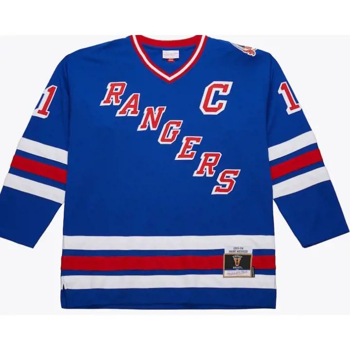 New York Rangers NHL Maillot Power Play Mark Messier Bleu 199