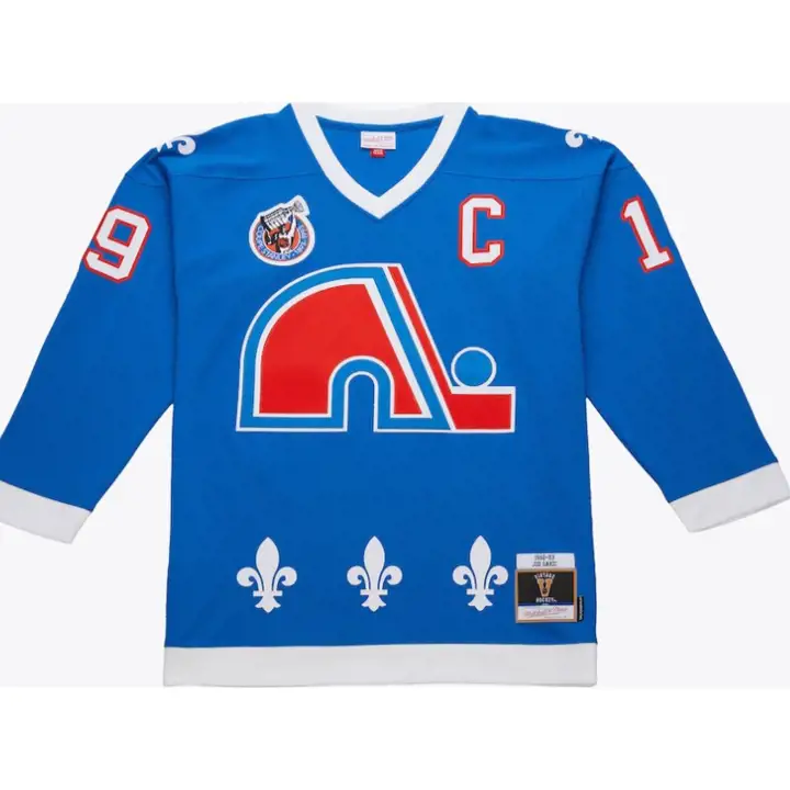 Maillot des Nordiques de Québec LNH Power Play Joe Sakic Bleu 1992