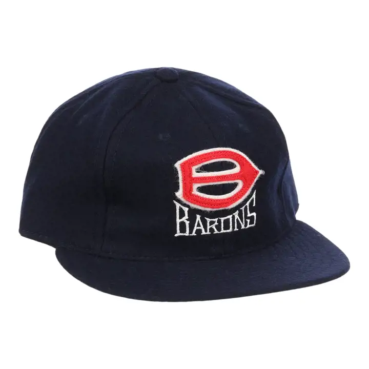 Casquette de baseball vintage en laine BIRMINGHAM BARONS Bleu marine