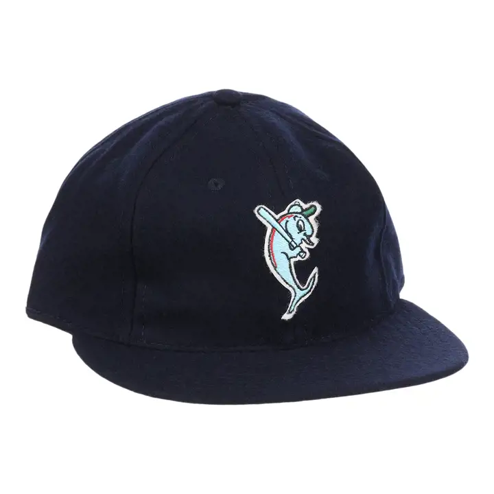 Casquette de baseball vintage en laine Tampa Tarpons bleu marine