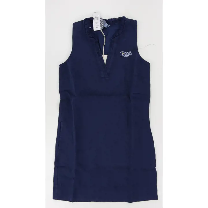 Robe trapèze à volants Tampa Bay Rays MLB Palm pour femme 24 Marine