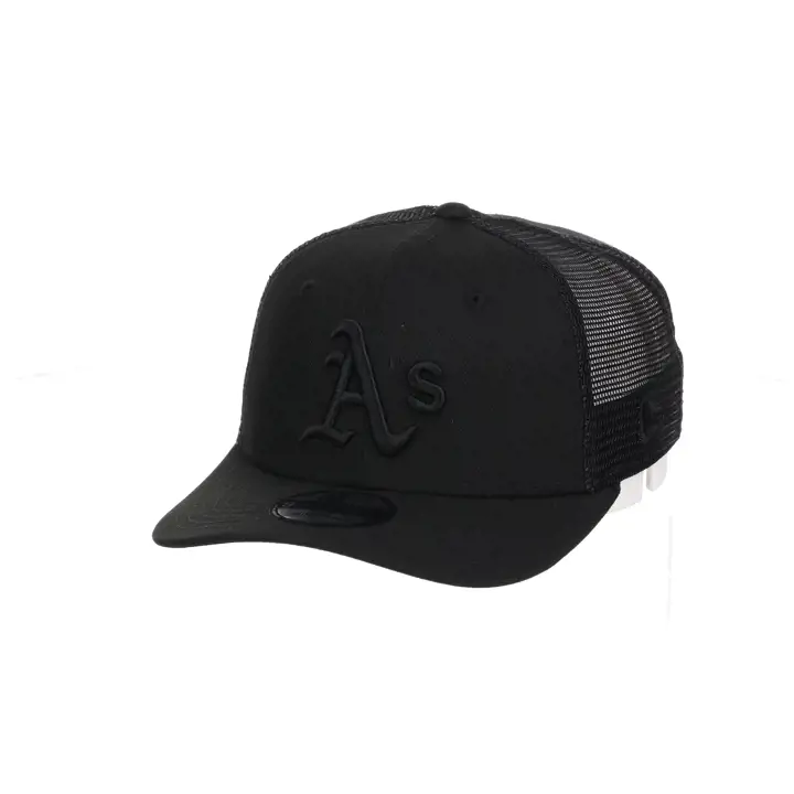 Oakland Athletics MLB NEW ERA BLACKOUT 9SEVENTY TRUCKER NOIR/