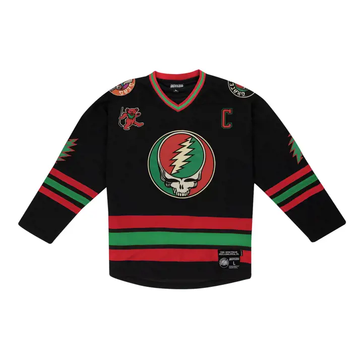 Grateful Dead Dave's Picks x LHD Maillot de hockey NOI/VER/ROU