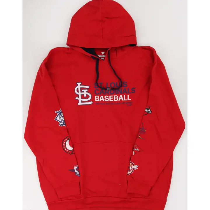ST. LOUIS CARDINALS MLB PROFILE HOODIE COUPE-COUTURE ROUGE/ BLEU MARINE H