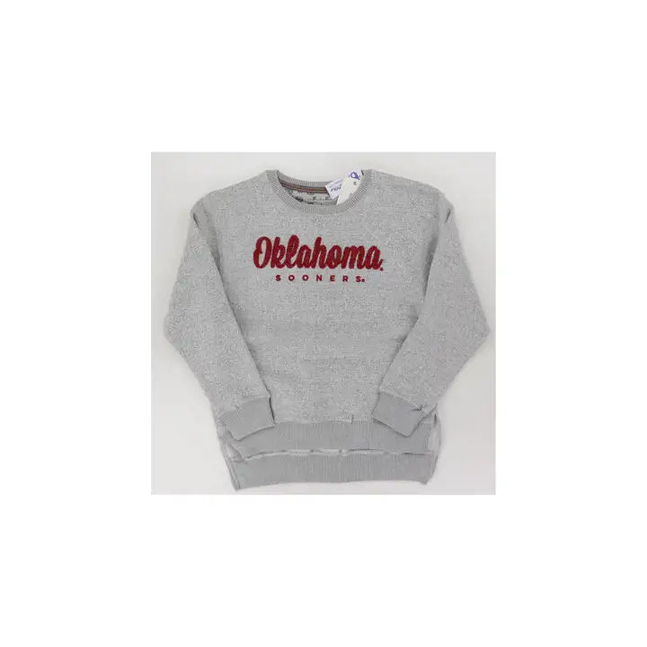 Sweat-shirt ras du cou Torrington NCAA pour femme Oklahoma Sooners 24 Lgry