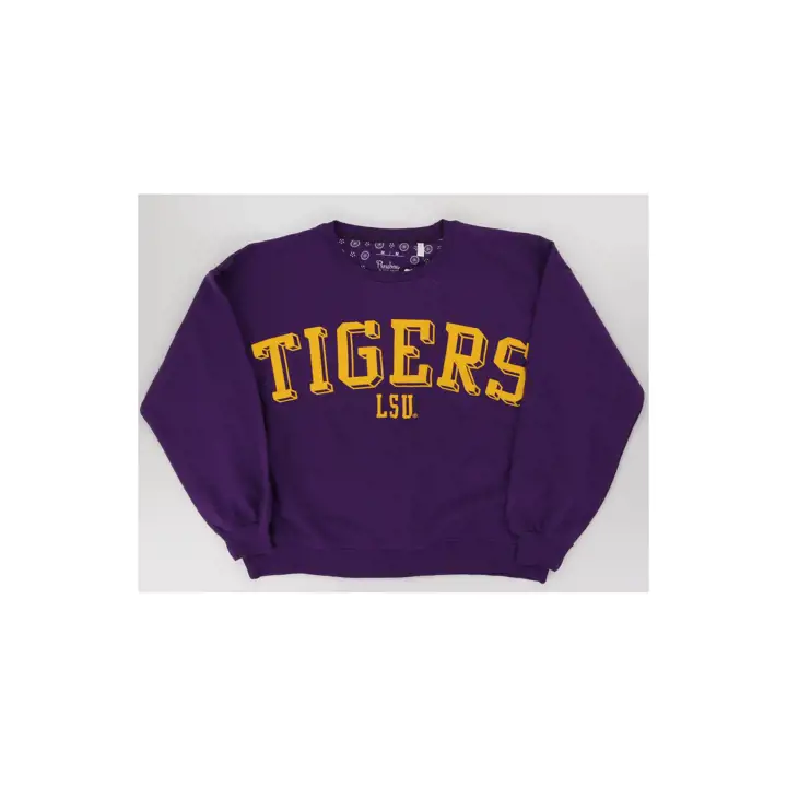 Sweat en molleton surtaillé L.S.U. NCAA Femme Semi-Pro 24 Pur