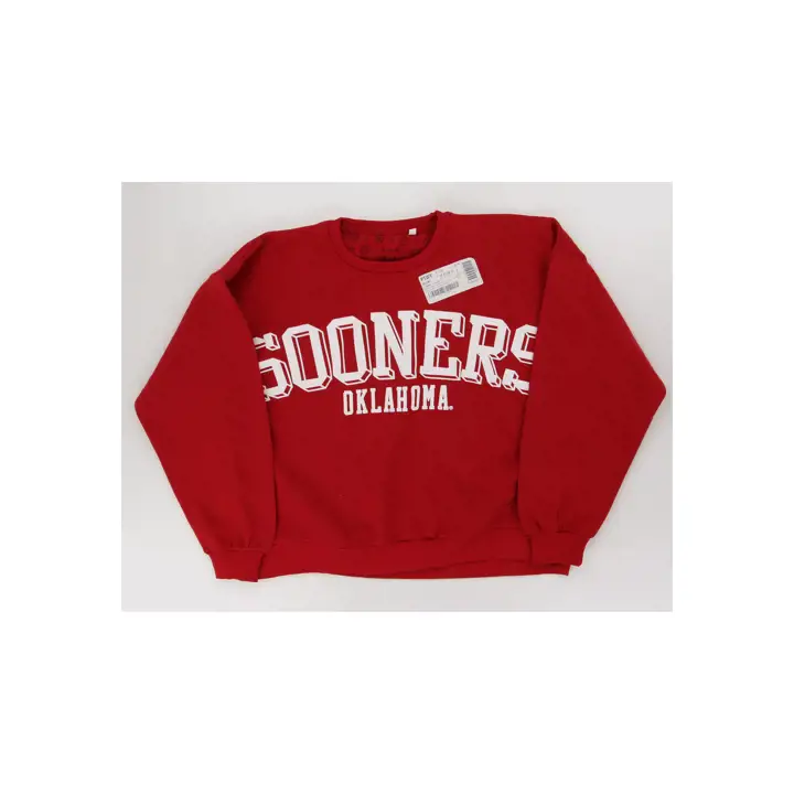 Oklahoma Sooners NCAA Femme Semi-Pro Janise Crew Rouge