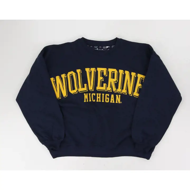 Michigan Wolverines NCAA Femme Semi-Pro Janise Crew Bleu Marine
